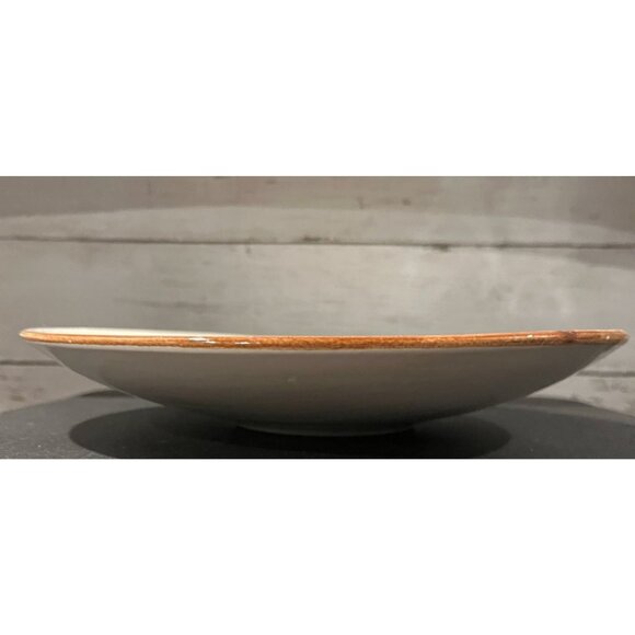 Handmade Ambacht Volendam Decorative Dutch Plate With Blue/Brown Leaf Design - Picture 2 of 4